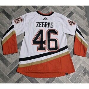 Adidas NHL Trevor Zegras Anaheim Ducks Authentic Reverse Retro 2.0 Jersey Sz 52